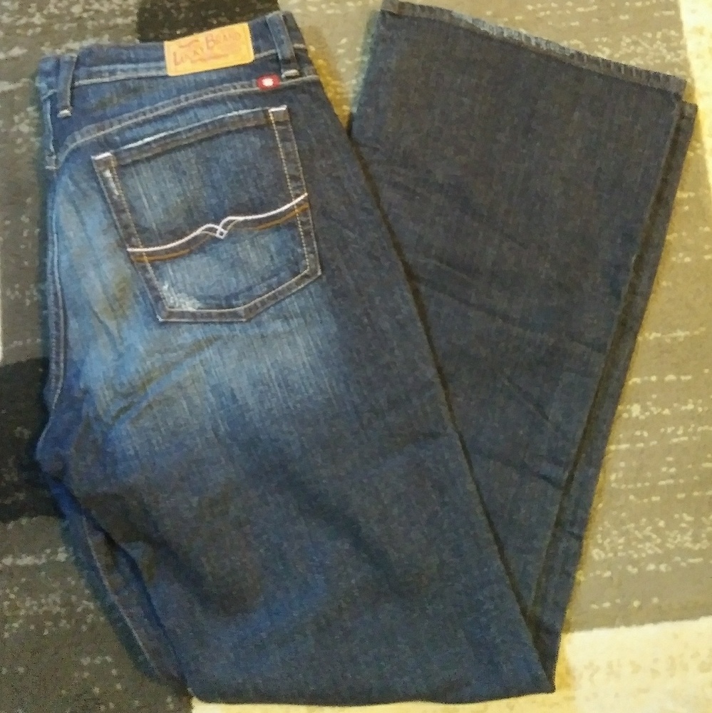Lucky medium dark straight leg jeans size 32 14
